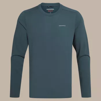 Craghoppers NosiLife Abel LS T-Shirt - Blue Stone, Größe L