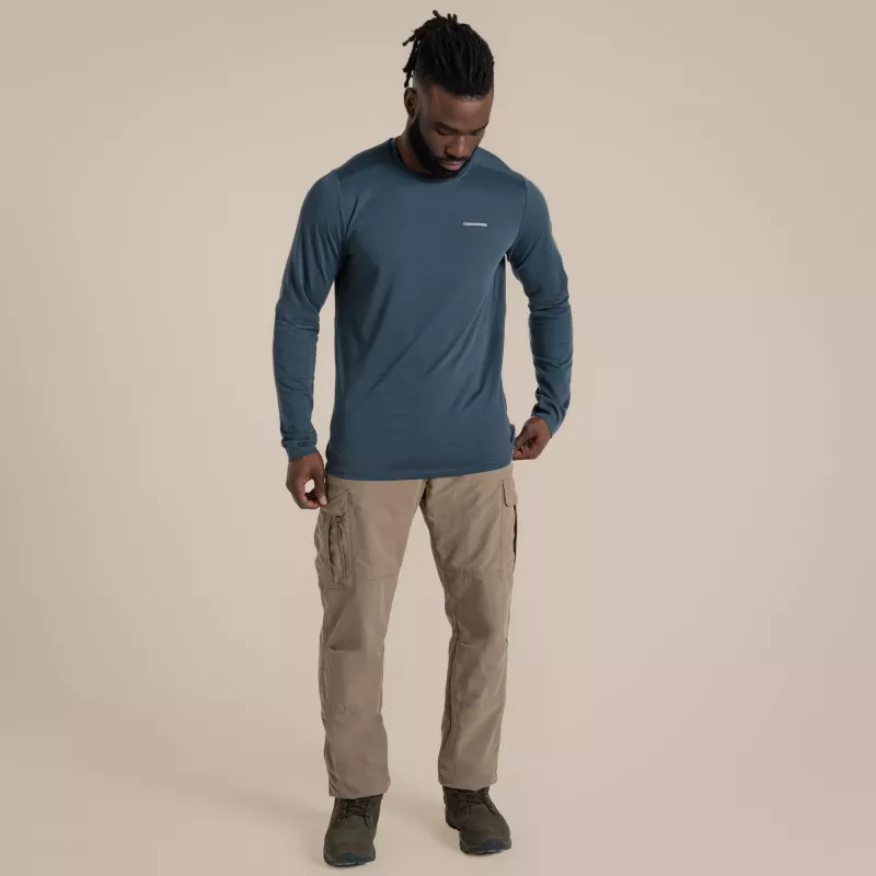 Craghoppers NosiLife Abel LS T-Shirt - Blue Stone, Größe L