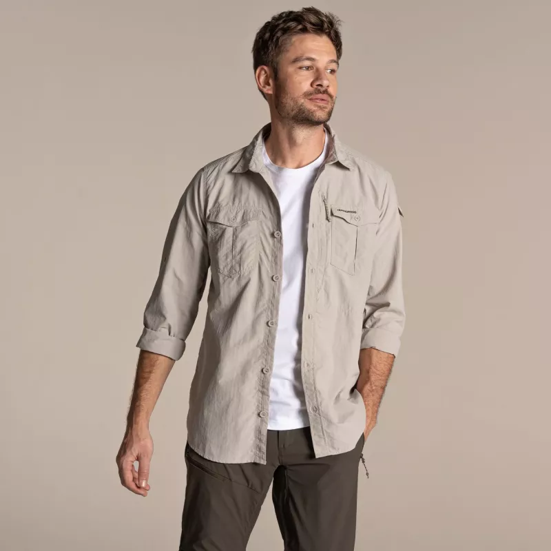 Craghoppers NosiLife Adventure LS Shirt III - Parchment - Größe L