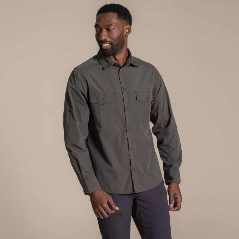 Craghoppers Kiwi II Long Sleeved Shirt - Cedar - Größe L