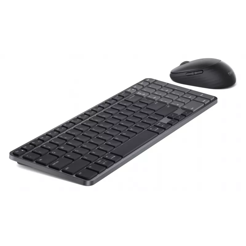 Dell Pro 7 Wiederaufladbares kompaktes Tastatur- und Maus-Set - KM746 - Russisch (QWERTY) - Titan Grau