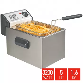 FRITEL Profi Fritteuse 5L 3200W Grau