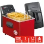 FRITEL TURBO SF Fritteuse 3L 2200W Schwarz/Rot/Grau