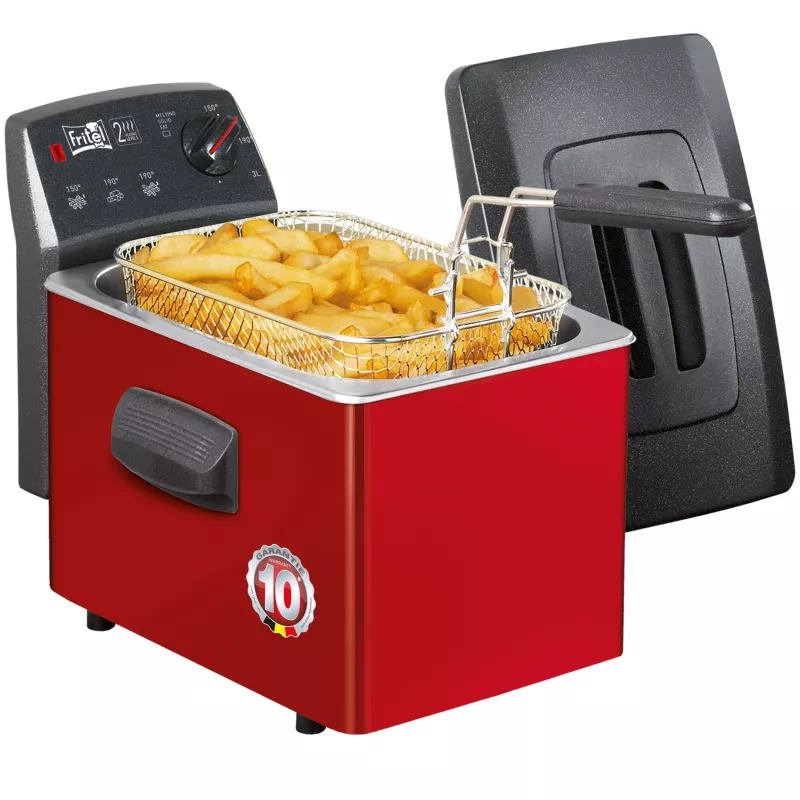 FRITEL TURBO SF Fritteuse 3L 2200W Schwarz/Rot/Grau