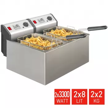 FRITEL Professionelle Fritteuse 16 Liter 6,6kW Edelstahl