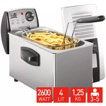 FRITEL Starter Fritteuse 4 Liter 2.6kW Grau