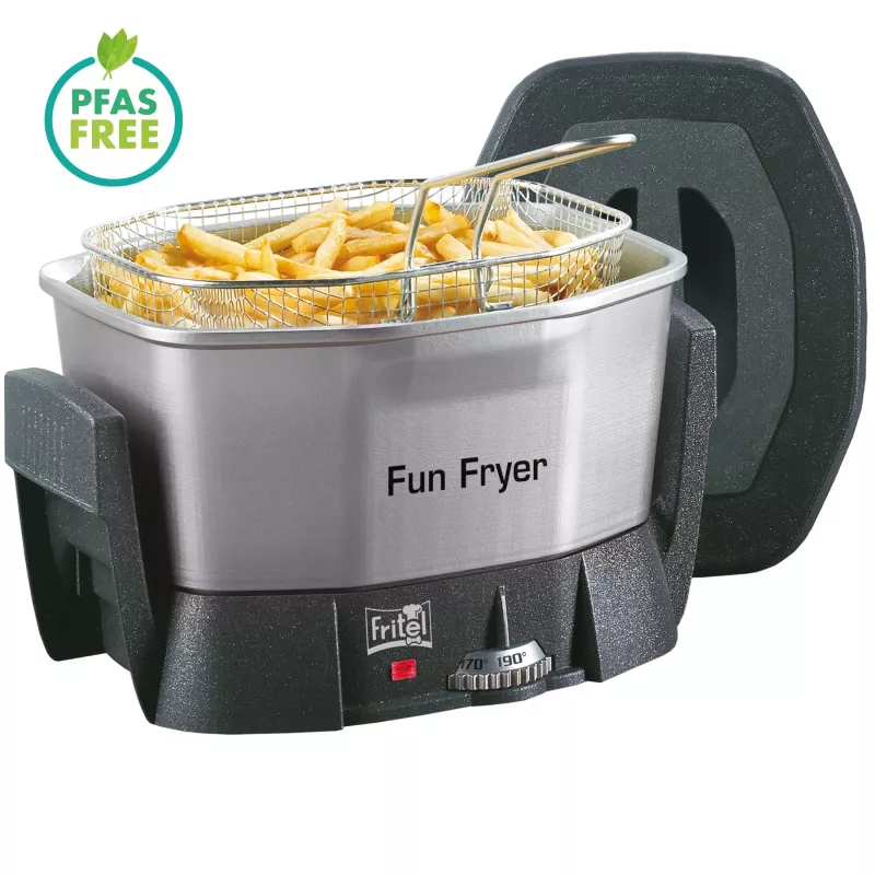 FRITEL Starter Fritteuse 1,5L 1400W Schwarz/Grau/Silber