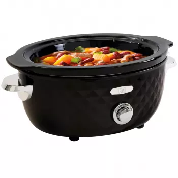 FRITEL Family Slow Cooker 3,3L 150W Schwarz/Chrom