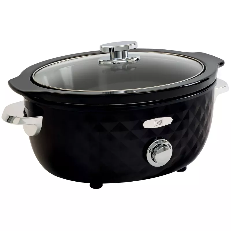 FRITEL Family Slow Cooker 3,3L 150W Schwarz/Chrom