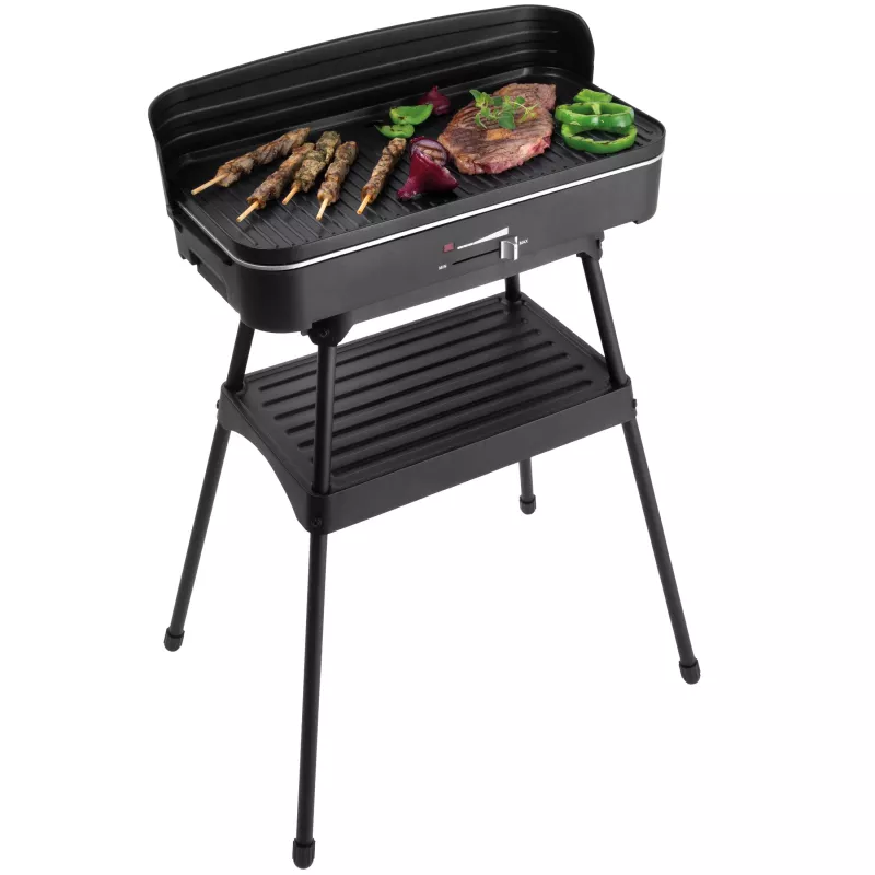 FRITEL Starter BBQ 2246 Elektrogrill mit Ständer, 2200 W, Schwarz