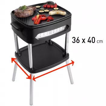 FRITEL Family BBQ 3256 Elektrischer BBQ-Grill Rot/Schwarz