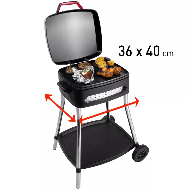 FRITEL Family BBQ 3278 Elektrischer Grill Rot/Schwarz