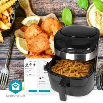 Nedis SmartLife KAAF180BKW Heißluftfritteuse 7.2 L, Black
