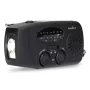 Nedis RDFMCR2000BK Solarradio mit Taschenlampe und SOS-Funktion, FM/AM, USB-C, 2000 mAh, Schwarz