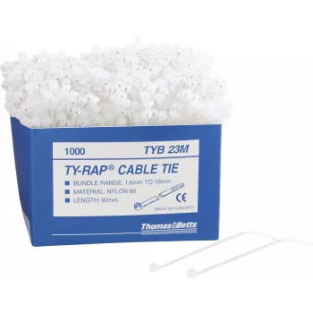 ABB TY-RAP Kabelbinder 3,6x140 mm Schwarz UV-beständig Nylon 6.6 (1000er Pack)