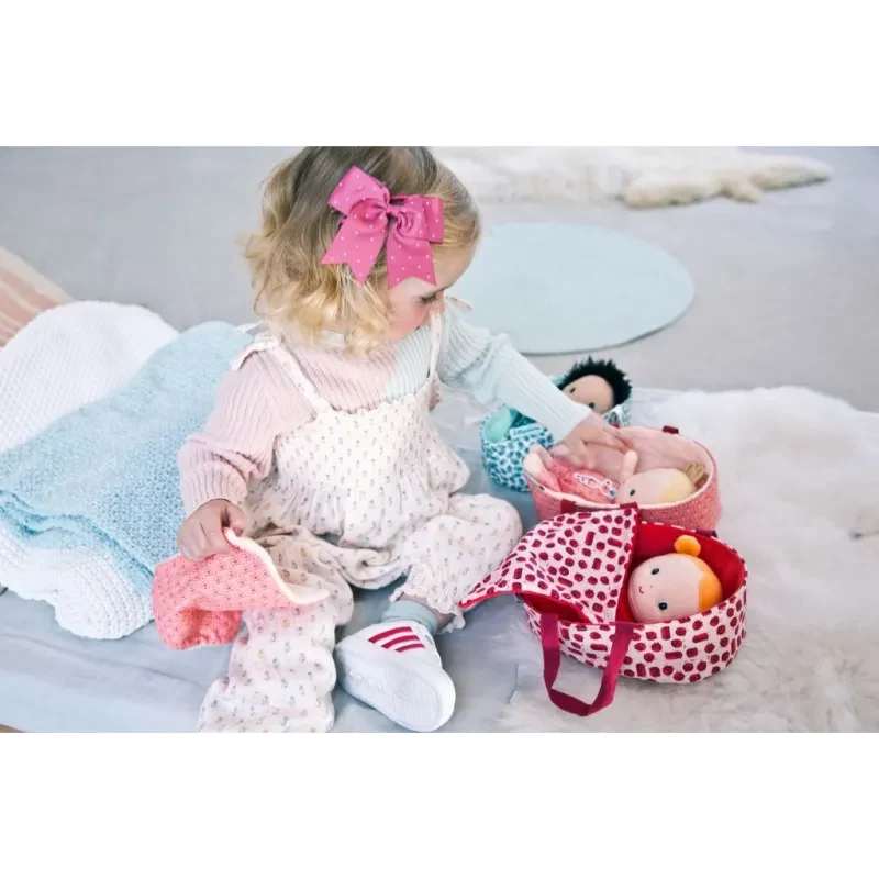 Lilliputiens Anais Babypuppe im Korb mit Outfit und Decke