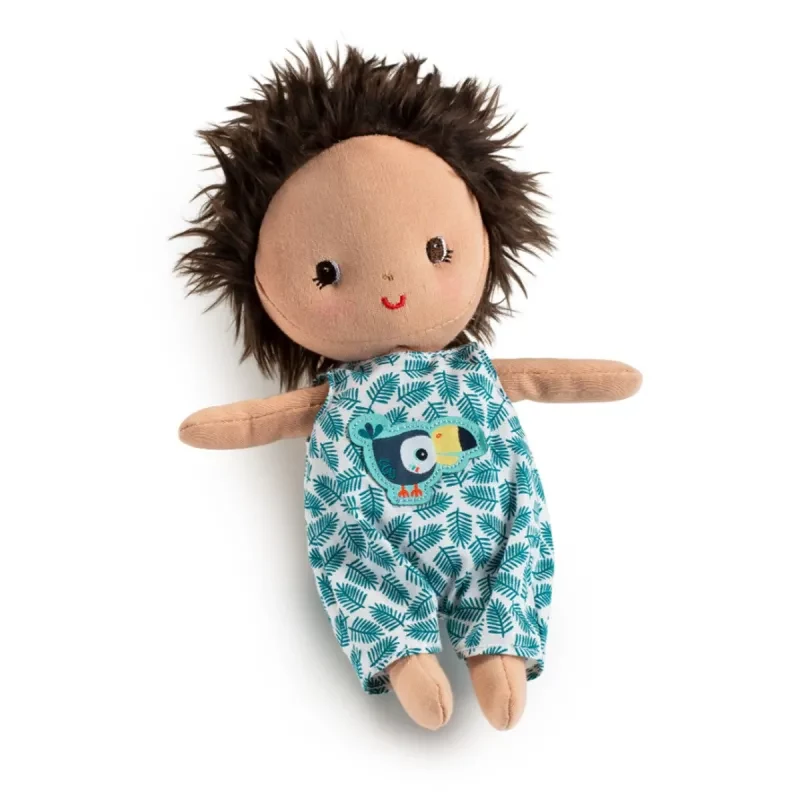 Lilliputiens Babypuppe im Korb mit Outfit und Decke Ari