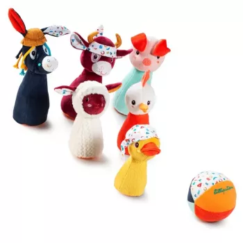 Lilliputiens Bauernhof-Kegelspiel mit Glockenball
