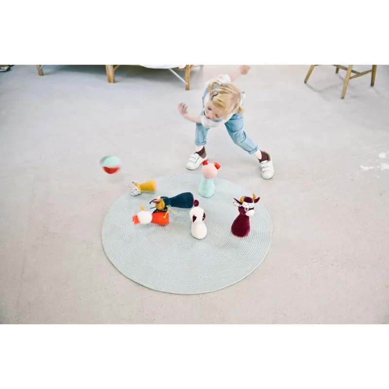 Lilliputiens Bauernhof-Kegelspiel mit Glockenball