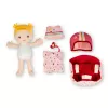 Lilliputiens Lena Puppe im Fahrradsitz mit Kuscheltuch und Helm 18m+
