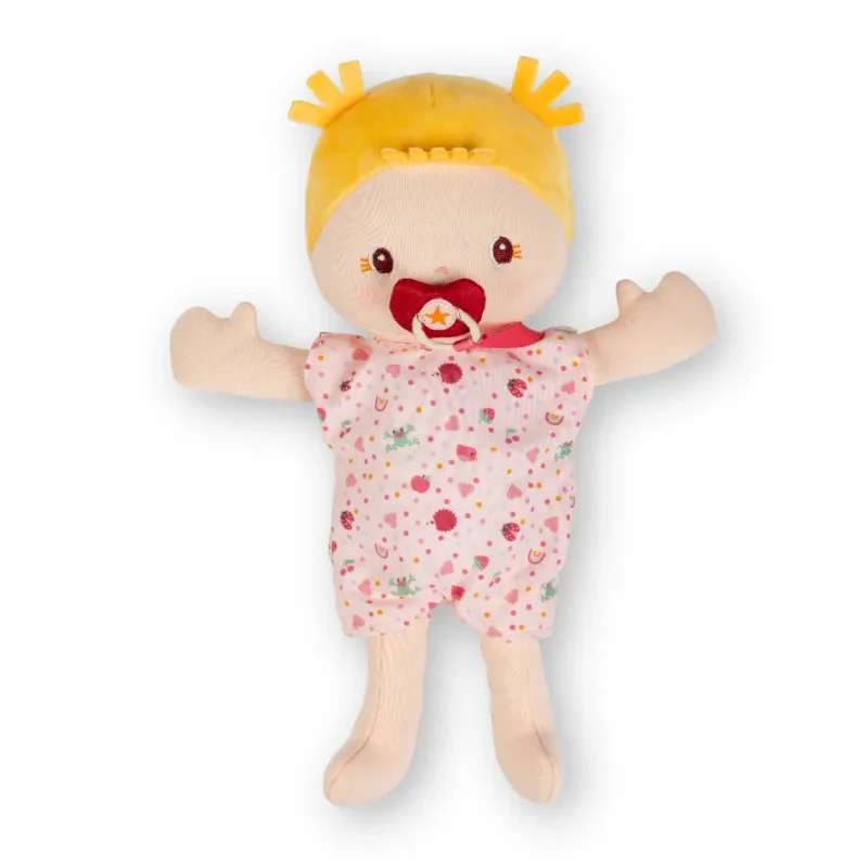 Lilliputiens Lena Puppe im Fahrradsitz mit Kuscheltuch und Helm 18m+