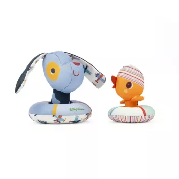 Lilliputiens Badespielzeug-Set Jules der Hund und Gaspard die Ente 6m+
