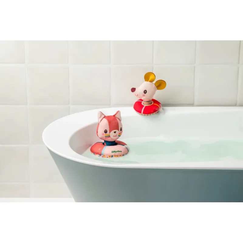 Lilliputiens Badespielzeug-Set Jeanne die Katze und Nina die Maus 6m+