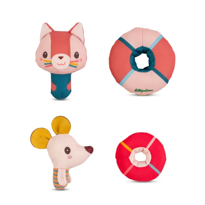 Lilliputiens Badespielzeug-Set Jeanne die Katze und Nina die Maus 6m+