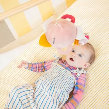 Lilliputiens Activity Mirror Lena the Unicorn mit Griffen, sensorisches Spielzeug für Babys ab 3 Monaten