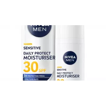 NIVEA Men Sensitive Daily Protect Feuchtigkeitscreme für das Gesicht SPF30 50ml