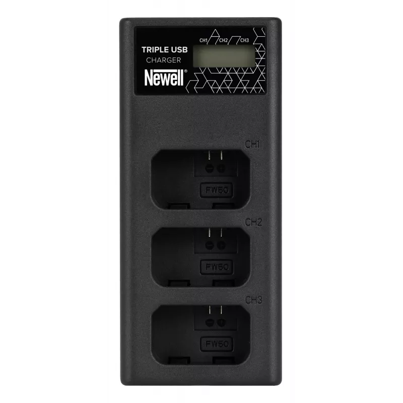 Newell CD-USB-C Triple Channel Battery Charger für Sony NP-FW50