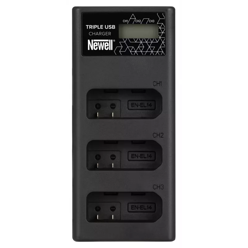 Newell CD-USB-C 3-Kanal Akkuladegerät für Nikon EN-EL14