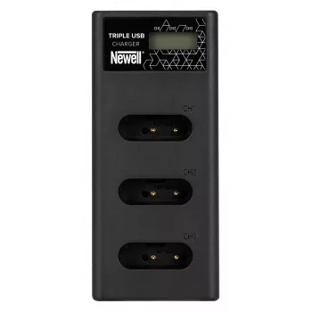 Newell CD-USB-C Triple-Channel Battery Charger für Sony NP-BX1 Akkus