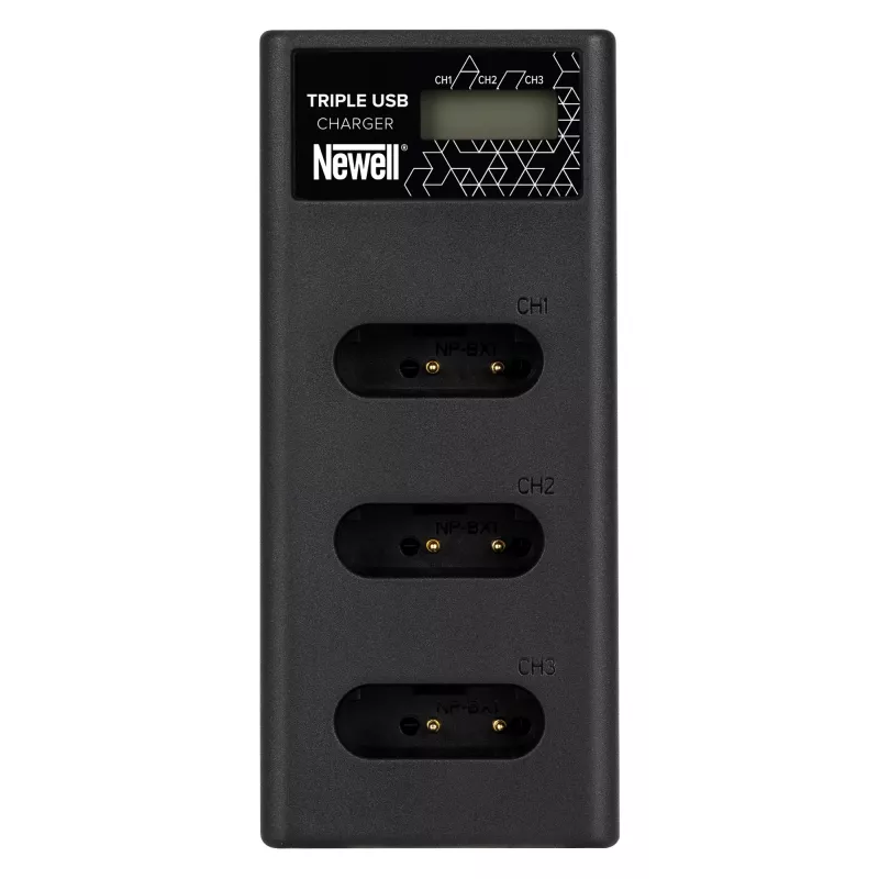 Newell CD-USB-C Triple-Channel Battery Charger für Sony NP-BX1 Akkus