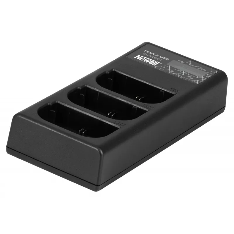 Newell CD-USB-C Triple-Channel-Ladegerät für Canon LP-E6-Akkus