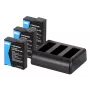 Newell Triple-Channel Charger SDC-USB-C und 3 BCX-204 Akkus für DJI Osmo Action