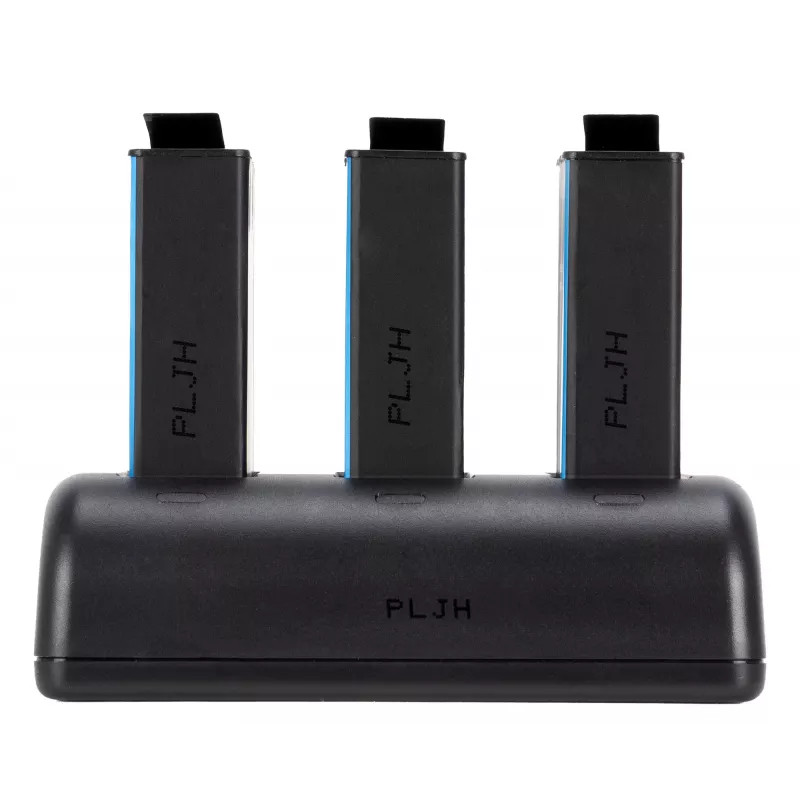 Newell Triple-Channel Charger SDC-USB-C und 3 BCX-204 Akkus für DJI Osmo Action
