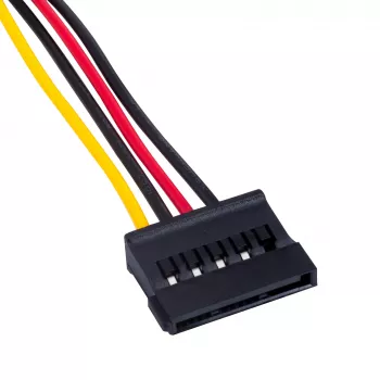 Akyga AK-CA-17 Molex-auf-SATA-Stromadapterkabel, 15 cm