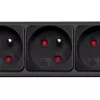 Akyga AK-SP-05U Steckdosenleiste mit Überspannungsschutz, 5x CEE 7/5 (Typ E), 2x USB-A, 1,8 m, schwarz