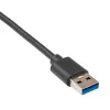 Akyga AK-AD-33 aktiver USB-3.0-Hub, 4 Ports mit Einzelschaltern, 15 cm, schwarz