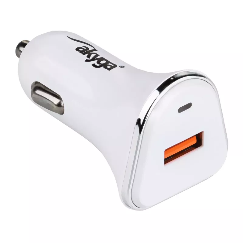 Akyga AK-CH-07 Auto-Ladegerät 12/24V 18W USB-A Quick Charge 3.0 5-12V / 1.5-3A Weiß