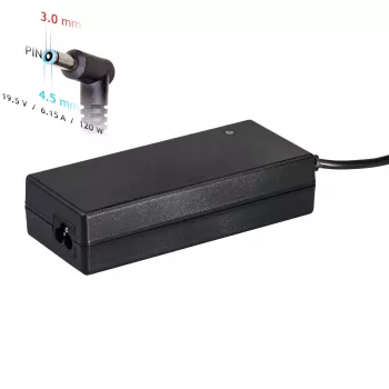Akyga AK-ND-45 Notebook-Netzteil für HP, 120 W, 19,5 V / 6,15 A, 4,5 x 3,0 mm mit Pin