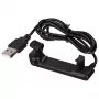 Akyga AK-SW-19 USB-Ladekabel mit Clip für Garmin Forerunner 220, 1 m, schwarz