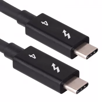 Akyga AK-USB-33 USB-C-auf-USB-C-Thunderbolt-Kabel, 40 Gbit/s, 100 W, 0,5 m, schwarz