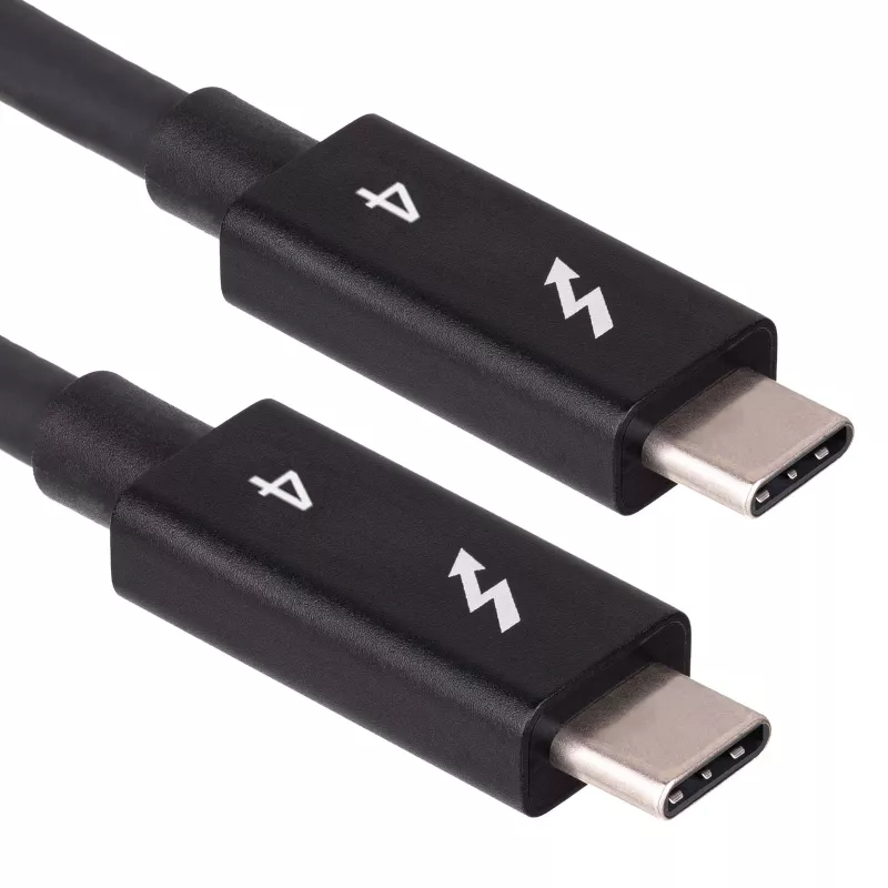 Akyga AK-USB-33 USB-C-auf-USB-C-Thunderbolt-Kabel, 40 Gbit/s, 100 W, 0,5 m, schwarz