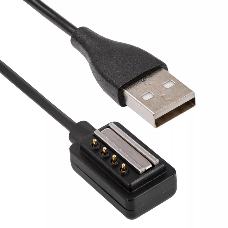 Akyga AK-SW-33 magnetisches Ladekabel für Suunto 9 / D5 / Spartan Sport, USB-A, 1 m, Schwarz