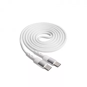 Akyga AK-USB-40 USB-C auf USB-C Kabel, USB 2.0, 60 W, 1 m, Weiß