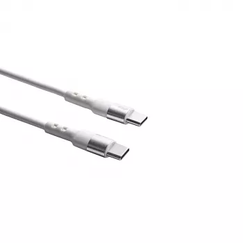 Akyga AK-USB-40 USB-C auf USB-C Kabel, USB 2.0, 60 W, 1 m, Weiß