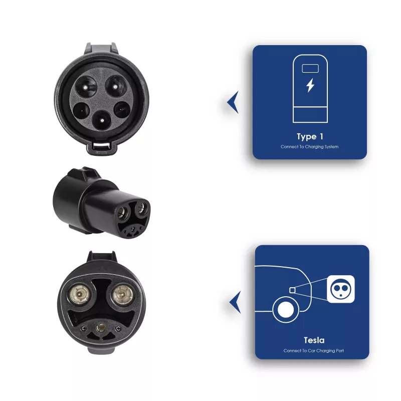 Akyga AK-SC-E07 Stecker Typ 1 auf Tesla-Anschluss