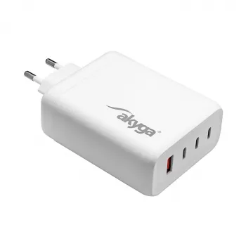 Akyga AK-CH-24 GaN-USB-Ladegerät 140 W, 3 x USB-C PD + USB-A, Weiß